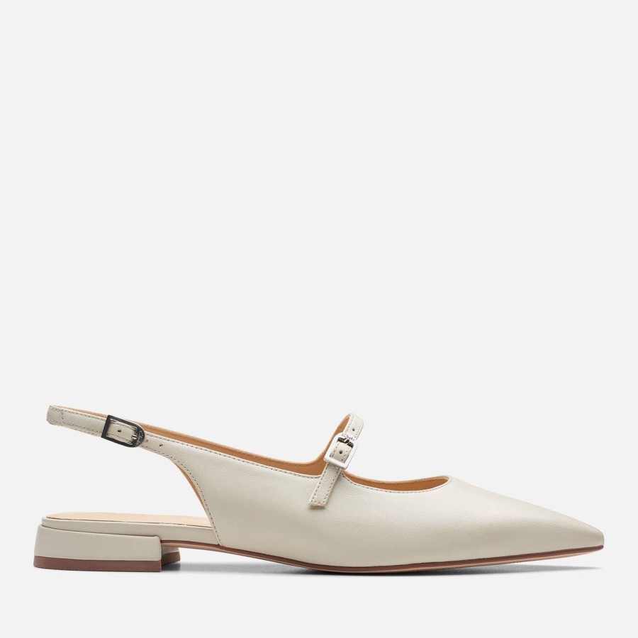 Footwear Clarks Footwear | Clarks Women'S Sensa15 Leather Slingback Flats