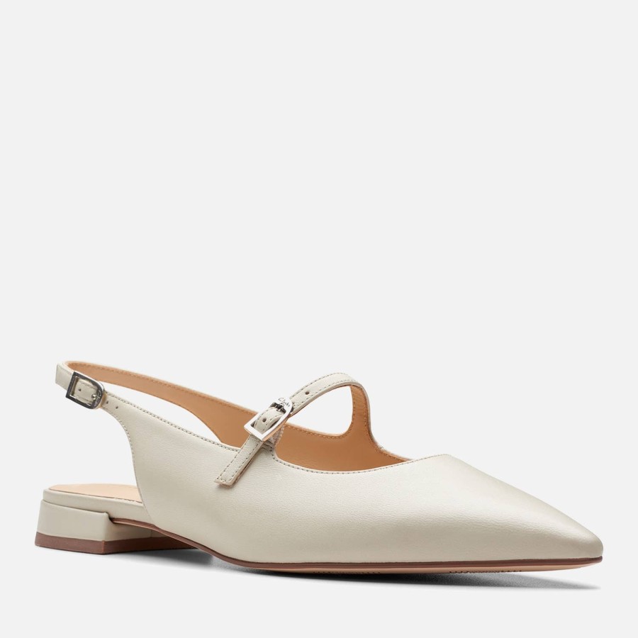 Footwear Clarks Footwear | Clarks Women'S Sensa15 Leather Slingback Flats