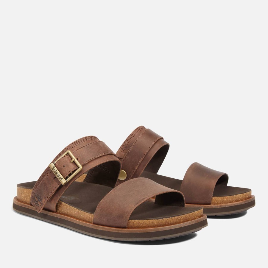 Footwear Timberland Sandals | Timberland Amalfi Vibes Double Strap Leather Sandals