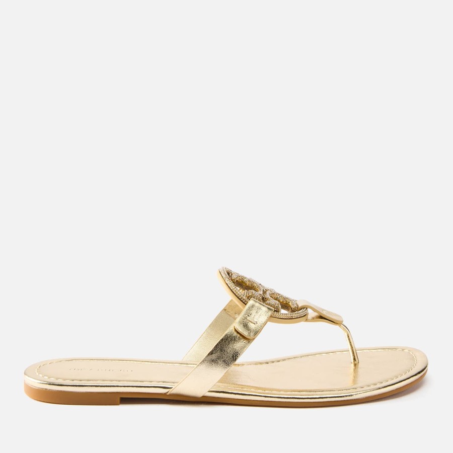 Footwear Tory Burch Sandals | Tory Burch Women'S Miller Embellished Leather Sandals