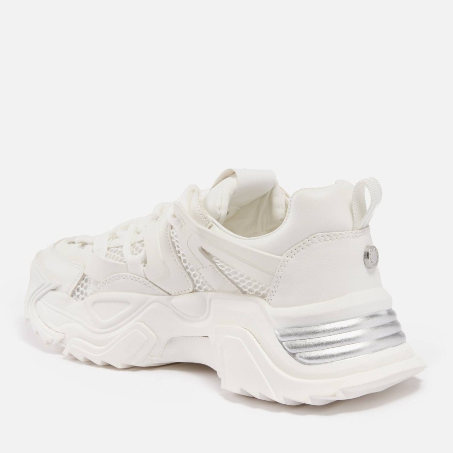 Footwear Steve Madden Footwear | Steve Madden Women'S Kingdom-E Faux Leather And Mesh Trainers