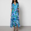 Woemn Hope & Ivy Dresses | Hope & Ivy Everleigh Floral-Print Chiffon Wrap Maxi Dress