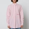 Woemn Pinko Clothing | Pinko Bridport 1 Rigato Striped Seersucker Shirt