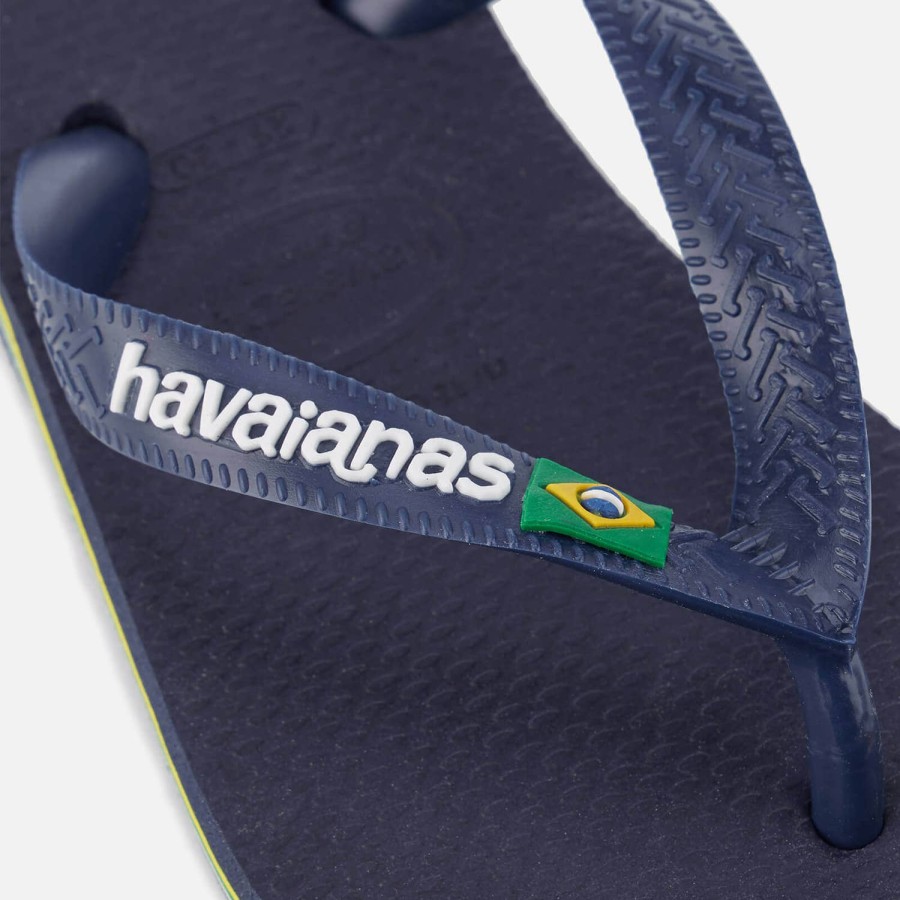 Child & Baby Havaianas Footwear | Havaianas Kids' Brasil Logo Flip Flops Blue Navy