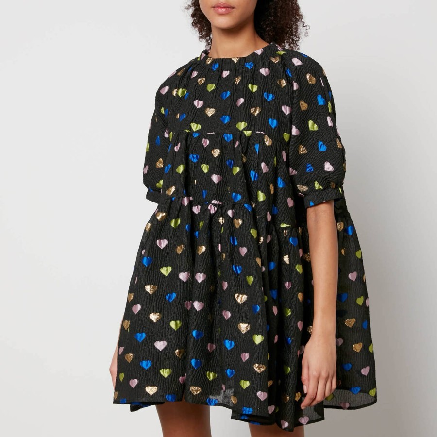 Woemn Sister Jane Dresses | Sister Jane Canvas Heart Cloque-Jacquard Mini Dress