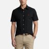 Men Polo Ralph Lauren Shirts | Polo Ralph Lauren Men'S Poplin Short Sleeve Shirt - Polo Black