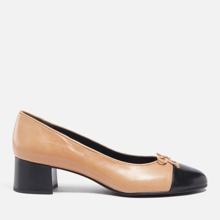 Footwear Tory Burch Heels | Tory Burch Women'S Two-Tone Leather Heeled Pumps