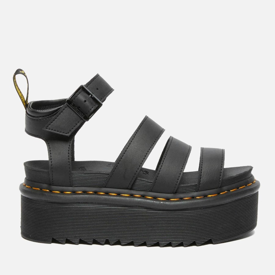 Footwear Dr. Martens Sandals | Dr. Martens Women'S Blaire Quad Sandals - Black