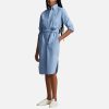 Woemn Polo Ralph Lauren Dresses | Polo Ralph Lauren Long Sleeve Cotton-Poplin Shirt Dress