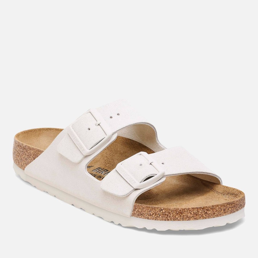 Footwear Birkenstock Sandals | Birkenstock Men'S Arizona Slim-Fit Suede Double-Strap Sandals