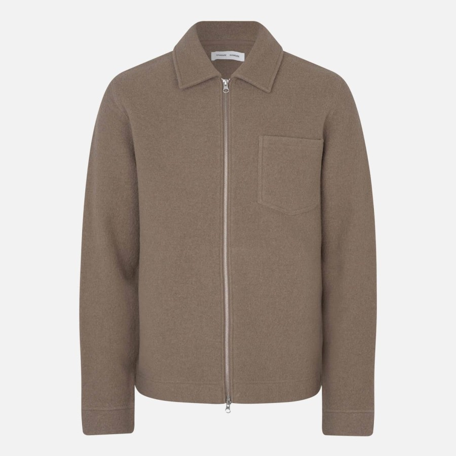 Men Samsøe Samsøe Shirts | Samsoe Samsoe Hannes Wool Overshirt Jacket