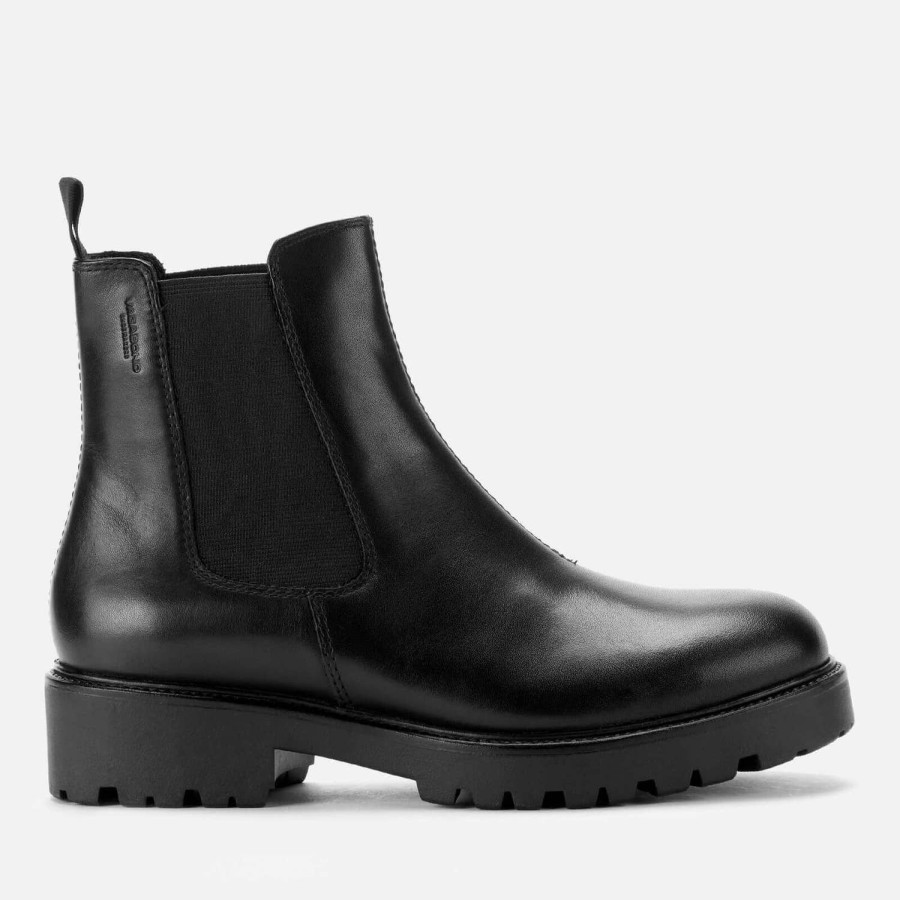 Footwear Vagabond Boots | Vagabond Women'S Kenova Leather Chunky Chelsea Boots - Black