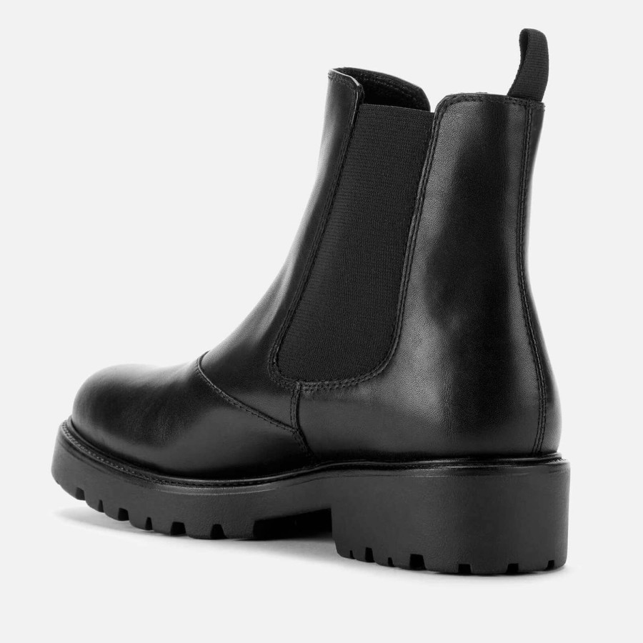 Footwear Vagabond Boots | Vagabond Women'S Kenova Leather Chunky Chelsea Boots - Black