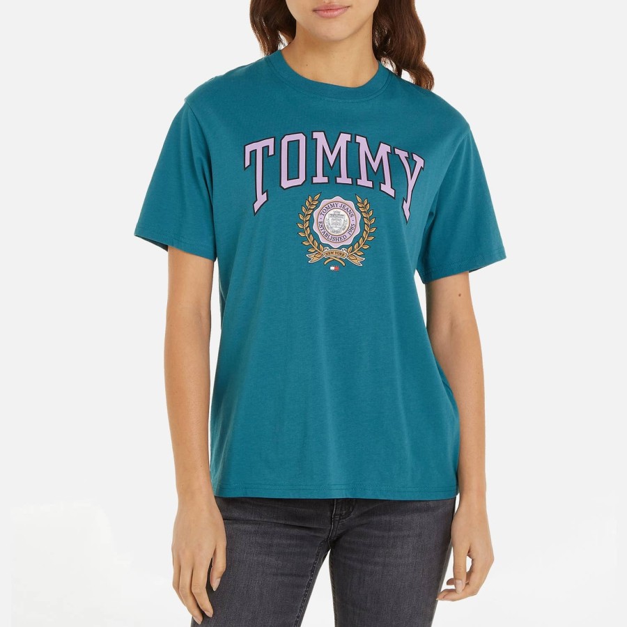 Woemn Tommy Jeans Loungewear | Tommy Jeans Relaxed Graphic Cotton T-Shirt