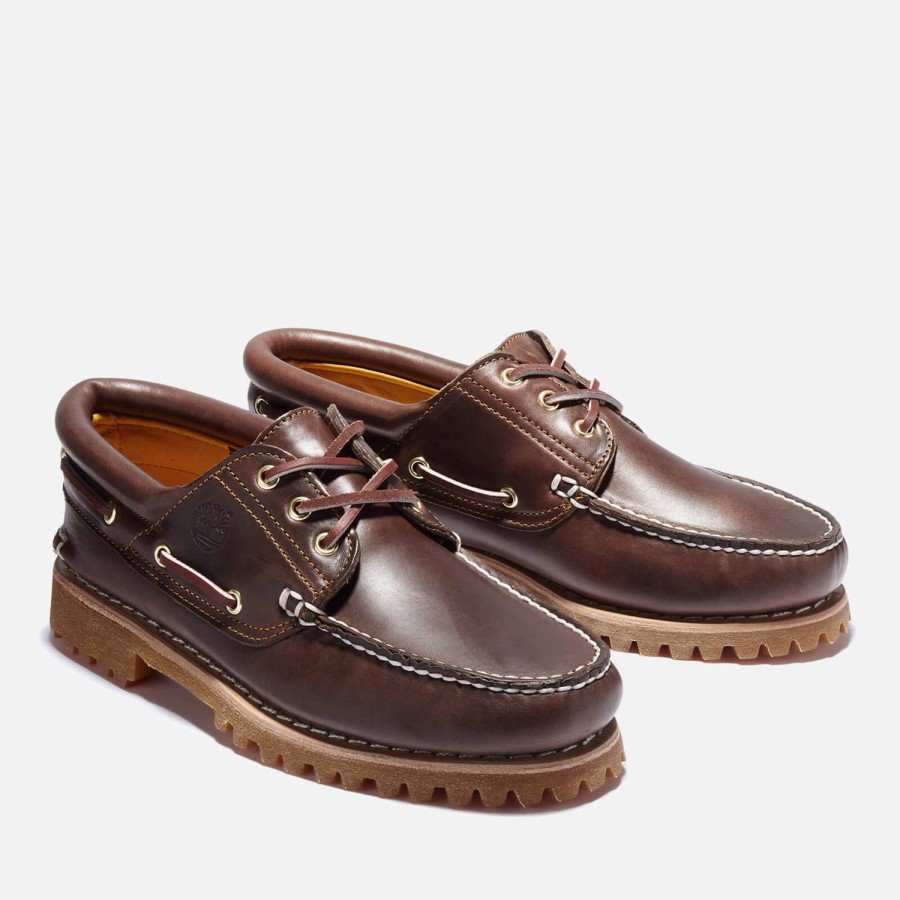 Footwear Timberland Shoes | Timberland Men'S Authentic Leather Boat Shoes