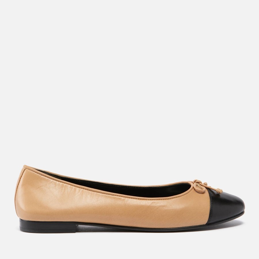 Footwear Tory Burch Flats | Tory Burch Women'S Leather Ballet Flats