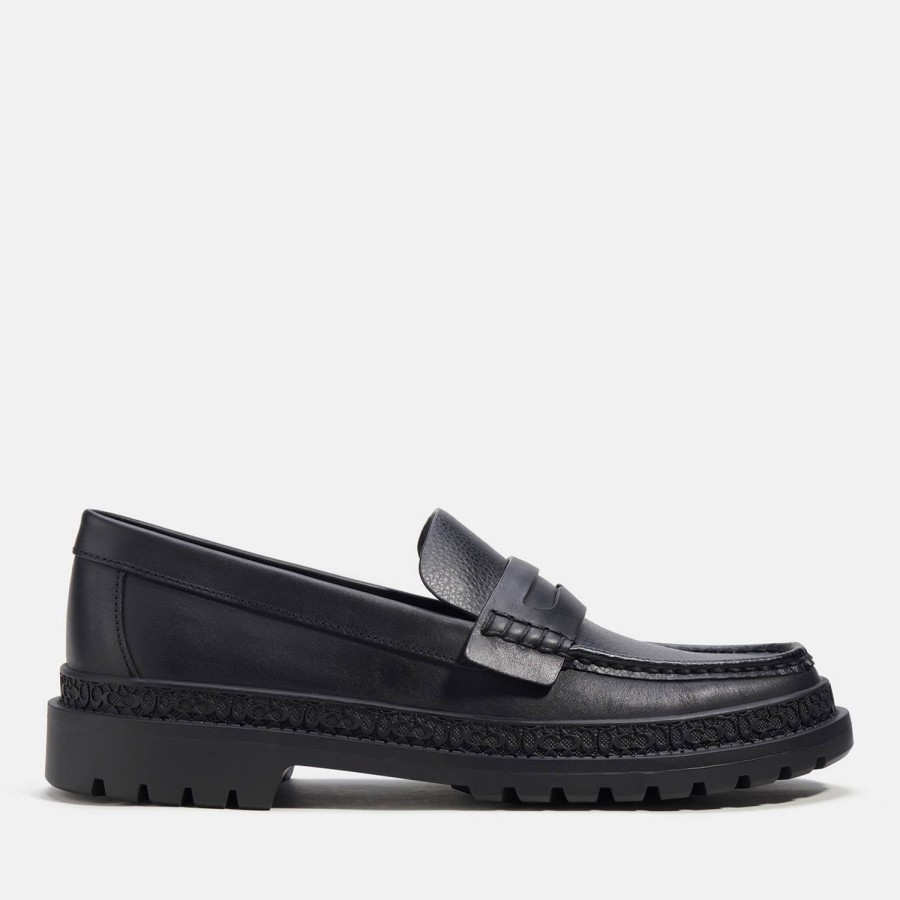 Footwear Coach Shoes | Coach Men'S Cooper Leather Penny Loafers