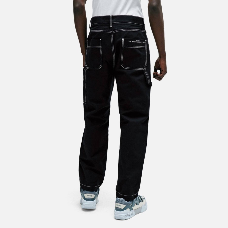 Men HUGO Trousers | Hugo Gion241 Contrast Stitch Denim Jeans