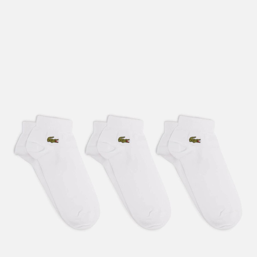 Men Lacoste Socks & Underwear | Lacoste Three-Pack Logo-Embroidered Cotton-Blend Socks