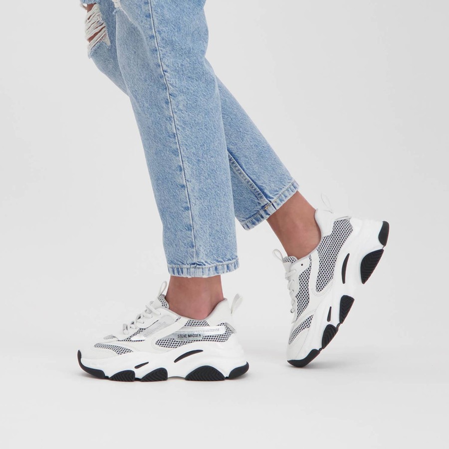 Footwear Steve Madden Trainers | Steve Madden Women'S Possession-E Faux Leather Trainers