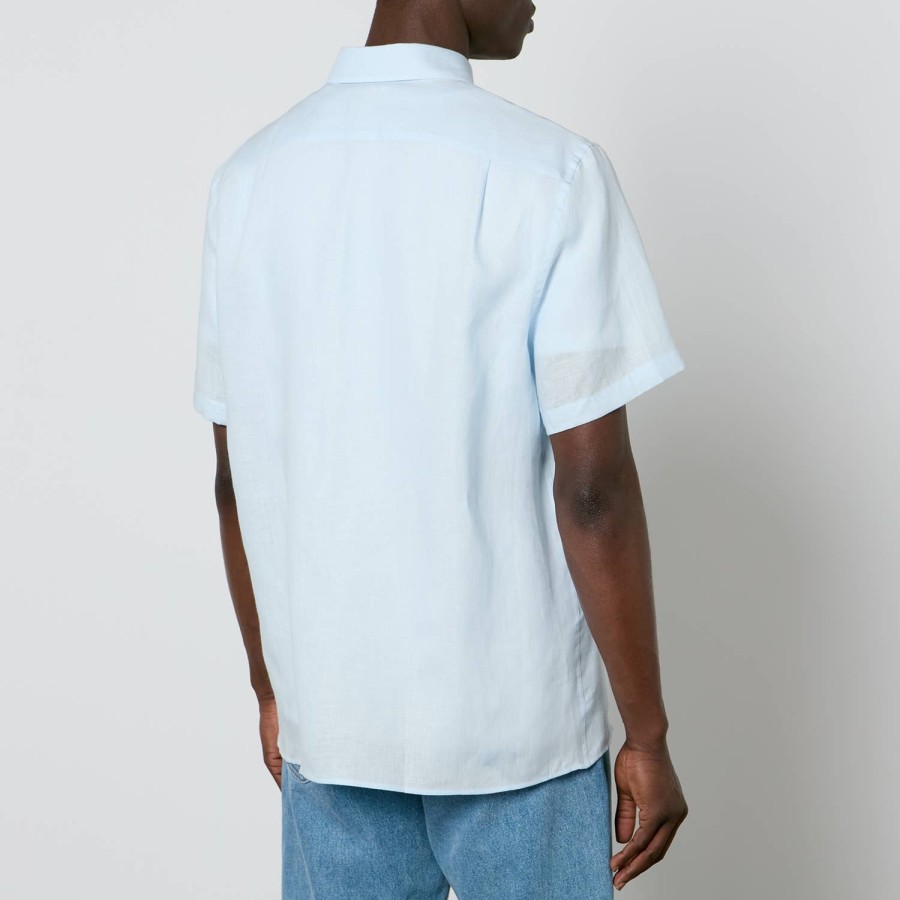 Men Lacoste Shirts | Lacoste Short Sleeved Linen Shirt