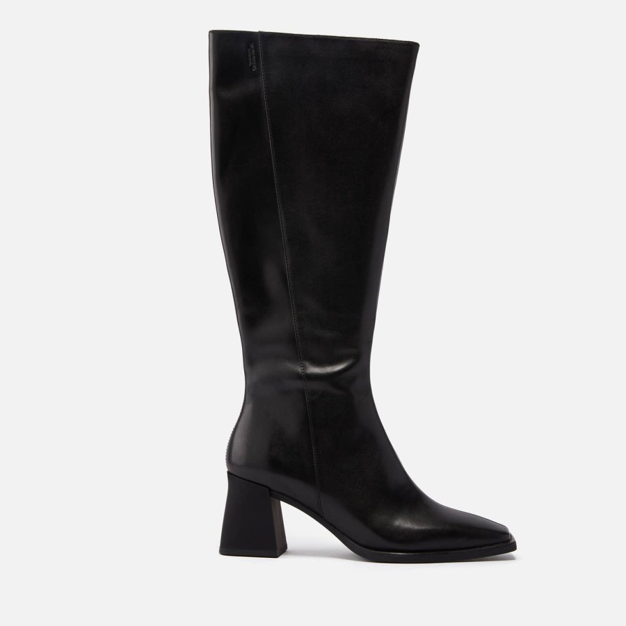 Footwear Vagabond Boots | Vagabond Women'S Hedda Leather Heeled Knee Boots