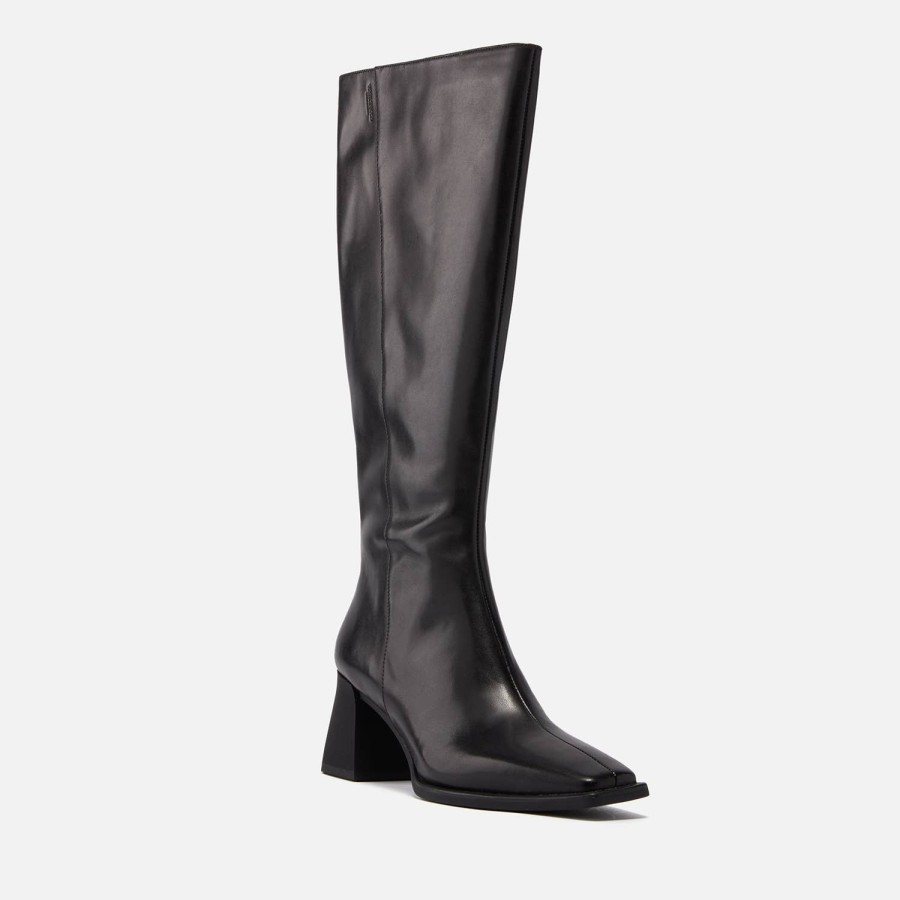 Footwear Vagabond Boots | Vagabond Women'S Hedda Leather Heeled Knee Boots