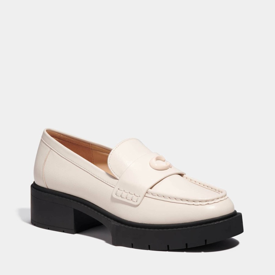 Footwear Coach Loafers | Coach Leah Leather Loafers