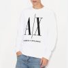 Men Armani Exchange Hoodies & Sweats | Armani Exchange Logo Cotton Sweatshirt