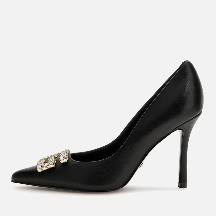 Footwear Guess Heels | Guess Women'S Scandel Embellished Leather Heeled Pumps