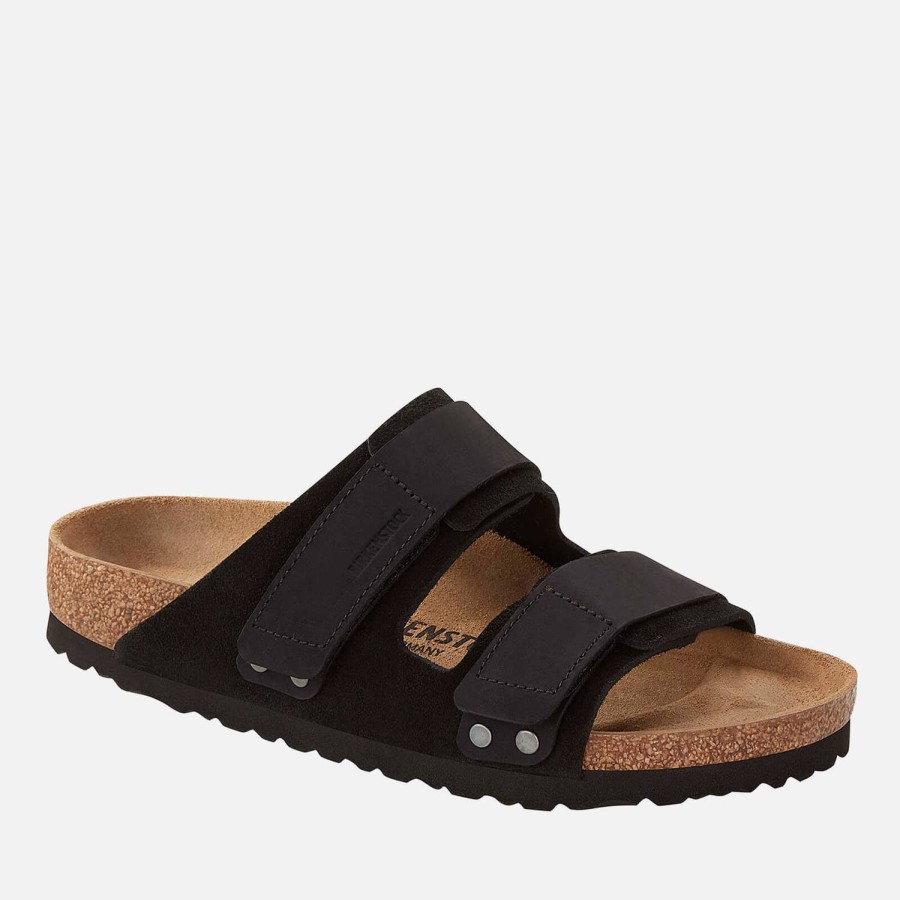 Footwear Birkenstock Sandals | Birkenstock Men'S Uji Suede Double Strap Sandals