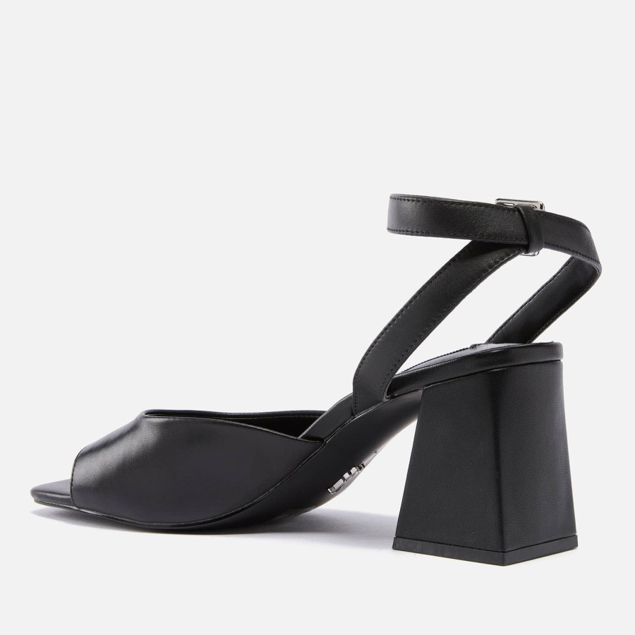 Footwear Steve Madden Heels | Steve Madden Women'S Glisten Leather Heeled Sandals