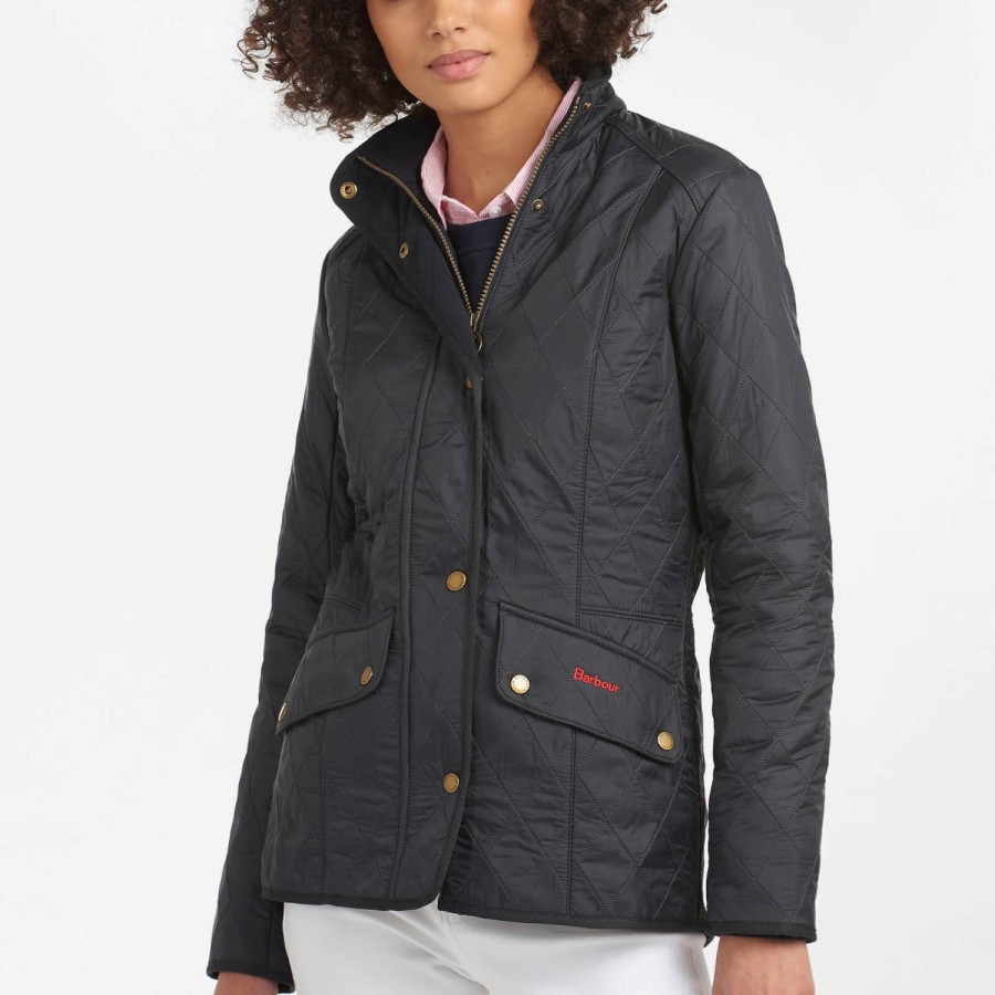 Woemn Barbour Jackets & Coats | Barbour Women'S Cavalry Polarquilt Jacket - Navy