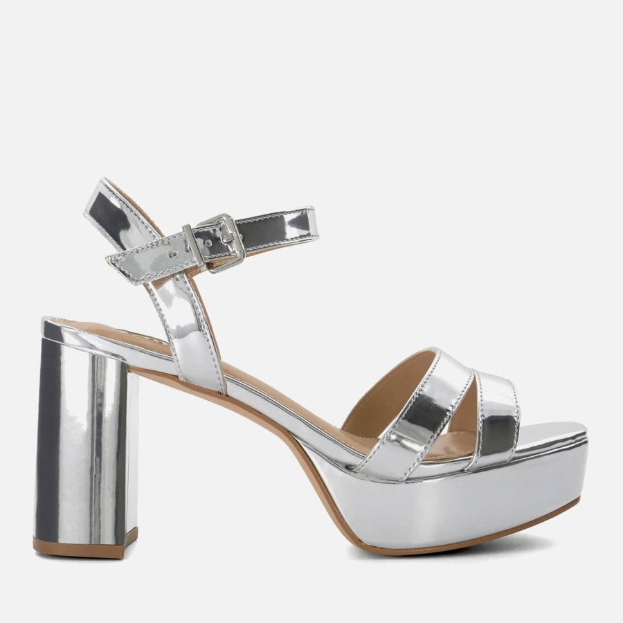 Footwear Dune Sandals | Dune Women'S Molten Leather Platform Sandals