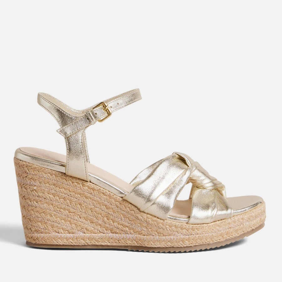 Footwear Ted Baker Espadrilles | Ted Baker Carda Leather Wedged Espadrille Sandals