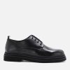 Footwear Walk London Shoes | Walk London Men'S Brooklyn Leather Derby Shoes - Black