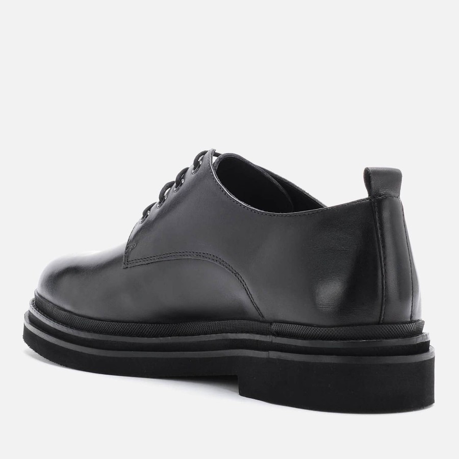 Footwear Walk London Shoes | Walk London Men'S Brooklyn Leather Derby Shoes - Black