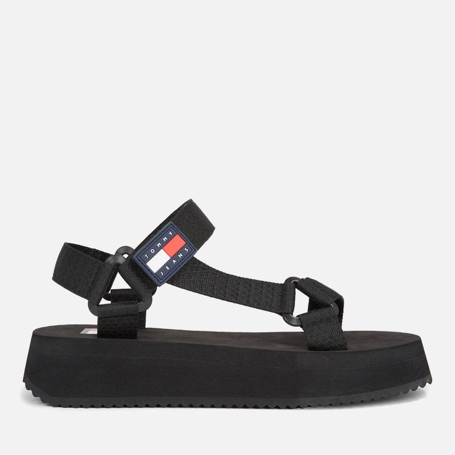 Footwear Tommy Jeans Sandals | Tommy Jeans Women'S Webbing Flat Sandals