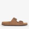 Footwear Barbour Sandals | Barbour Men'S Sennen Double Strap Suede Sandals