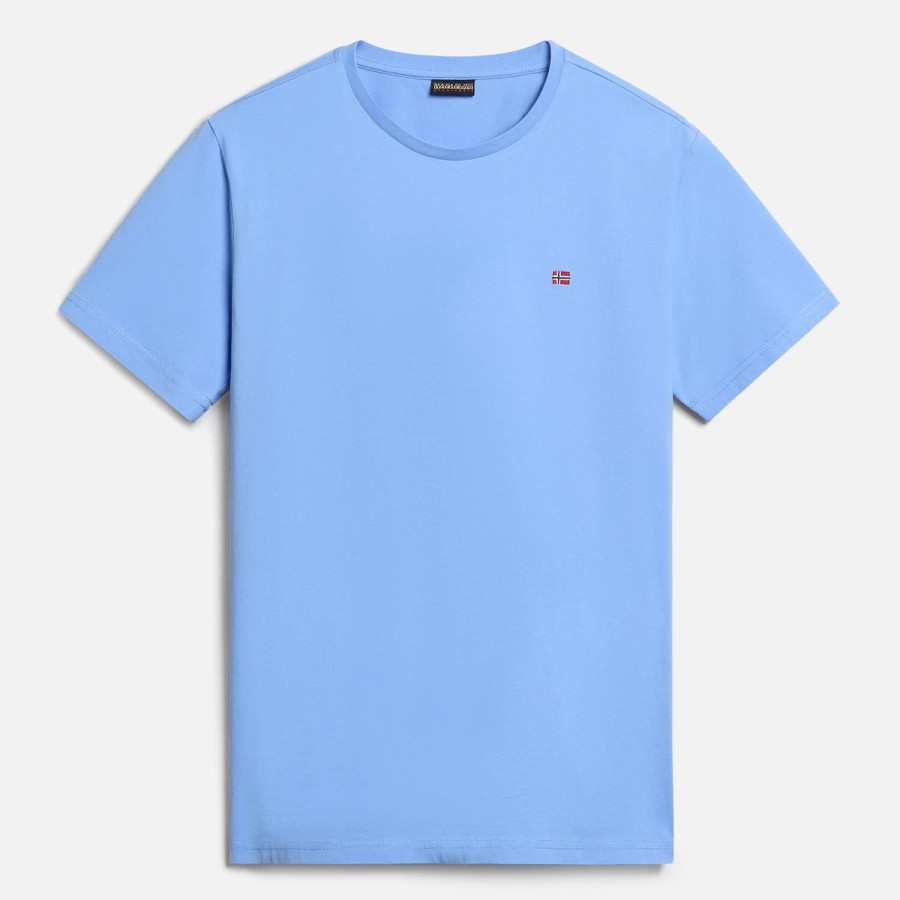 Men Napapijri T-Shirts | Napapijri Salis Cotton-Jersey T-Shirt