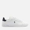 Footwear Polo Ralph Lauren Trainers | Polo Ralph Lauren Men'S Heritage Court Leather Low Top Trainers - White/Newport Navy