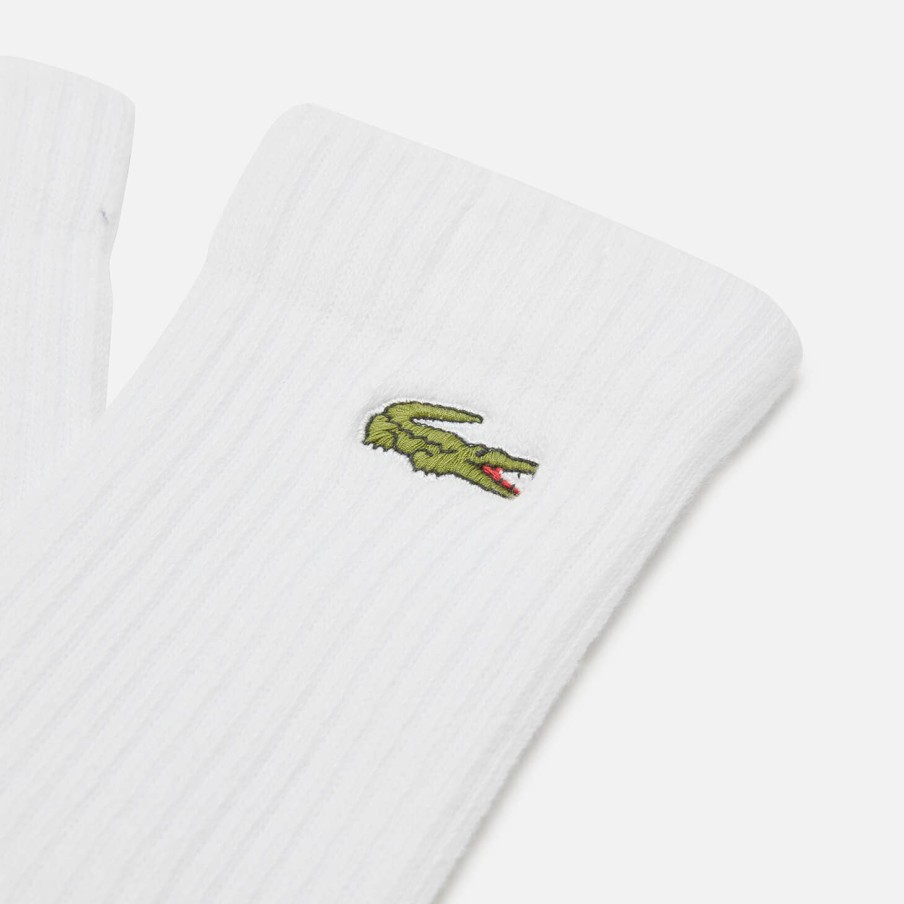 Men Lacoste Loungewear | Lacoste Men'S 3 Pack Sport Socks - White