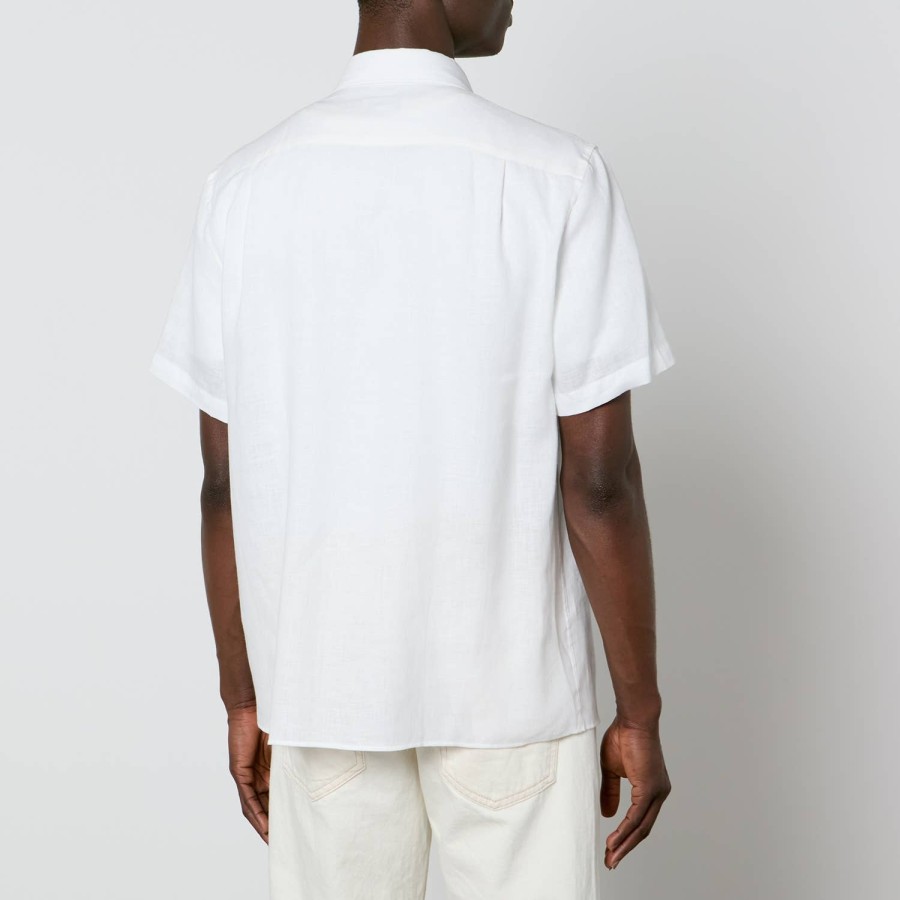 Men Lacoste Shirts | Lacoste Short Sleeved Linen Shirt