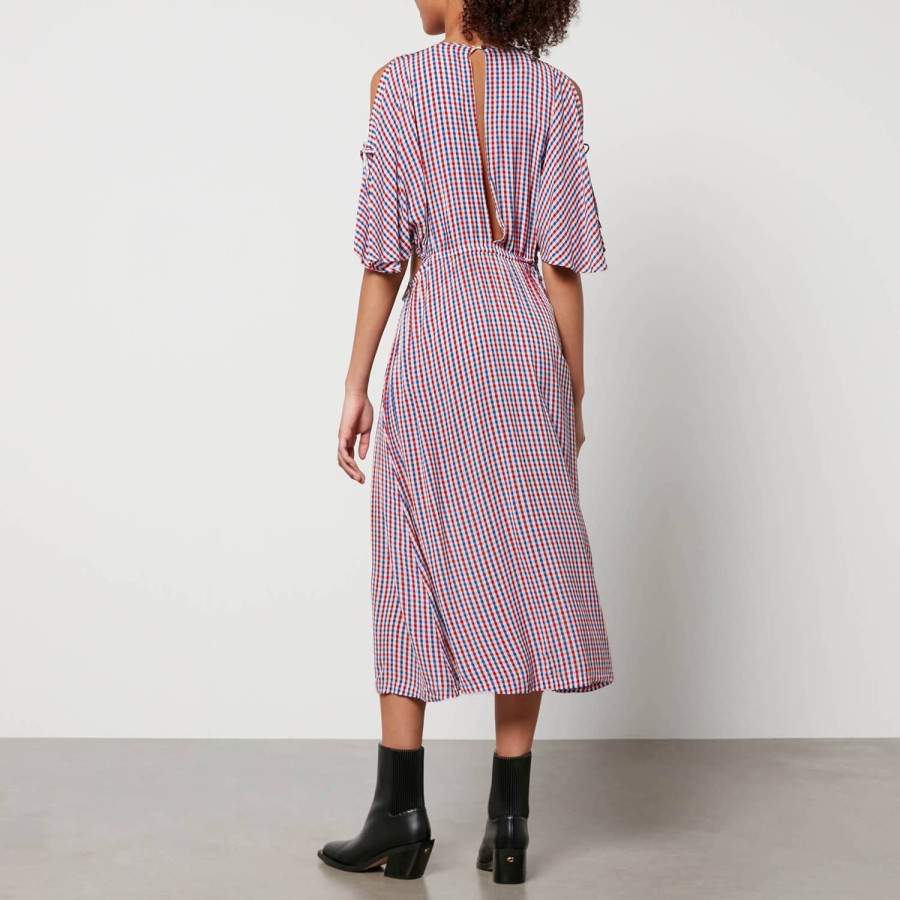 Woemn Stella Nova Clothing | Stella Nova Checked Satin Midi Dress