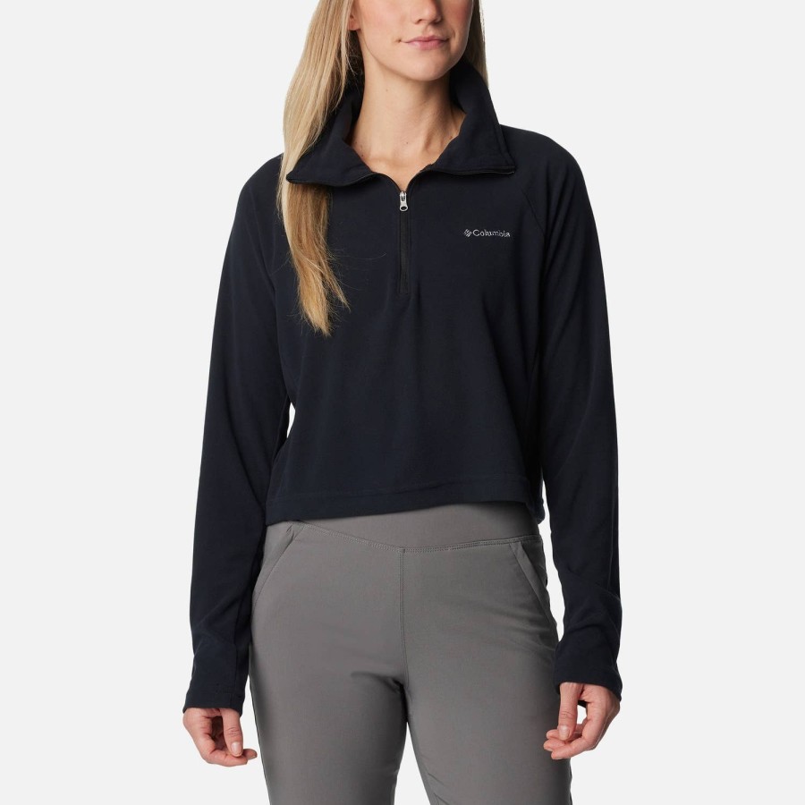 Woemn Columbia Hoodies & Sweats | Columbia Women'S Glacial Cropped Ii Fleece - Black