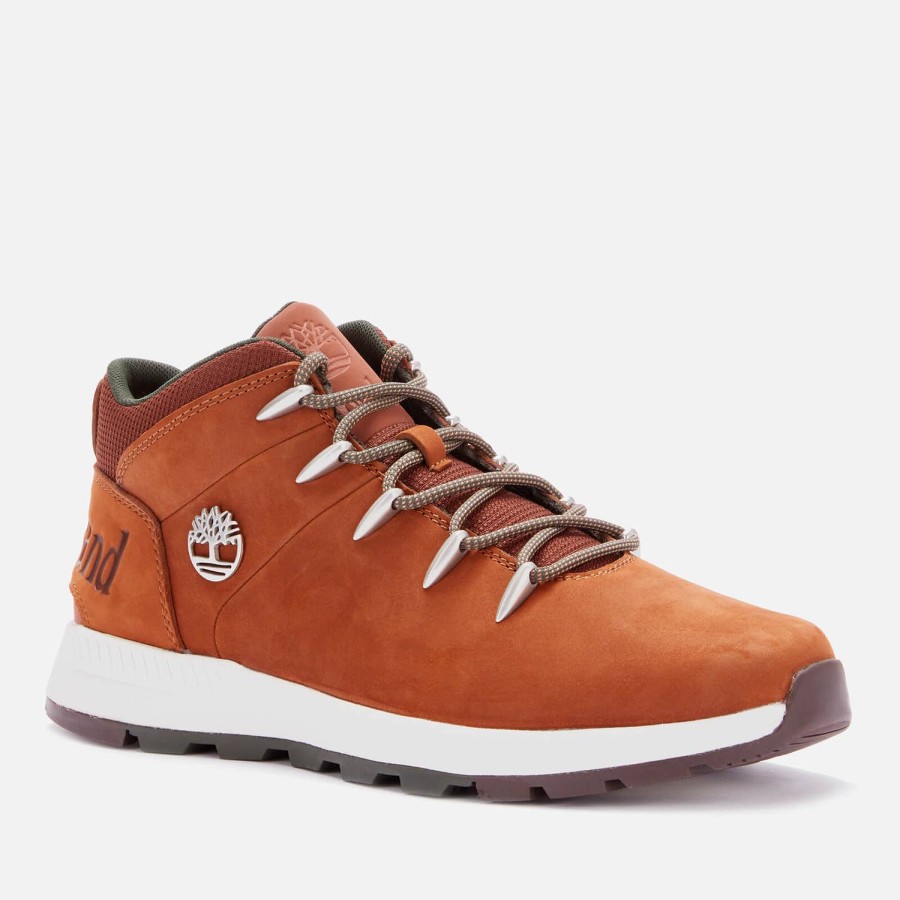 Footwear Timberland Boots | Timberland Men'S Sprint Trekker Nubuck Mid Boots - Rust