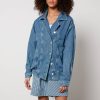 Woemn Damson Madder Clothing | Damson Madder Claudia Denim Bomber Jacket