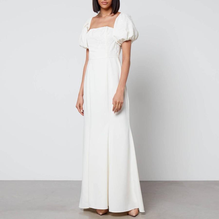 Woemn Hope & Ivy Clothing | Hope & Ivy Elsa Floral-Jacquard Maxi Dress