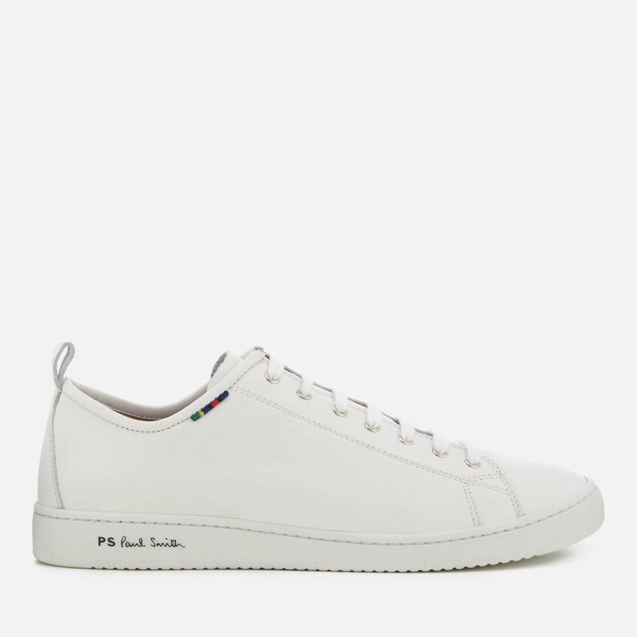 Footwear PS Paul Smith Trainers | Ps Paul Smith Men'S Miyata Leather Low Top Trainers - White