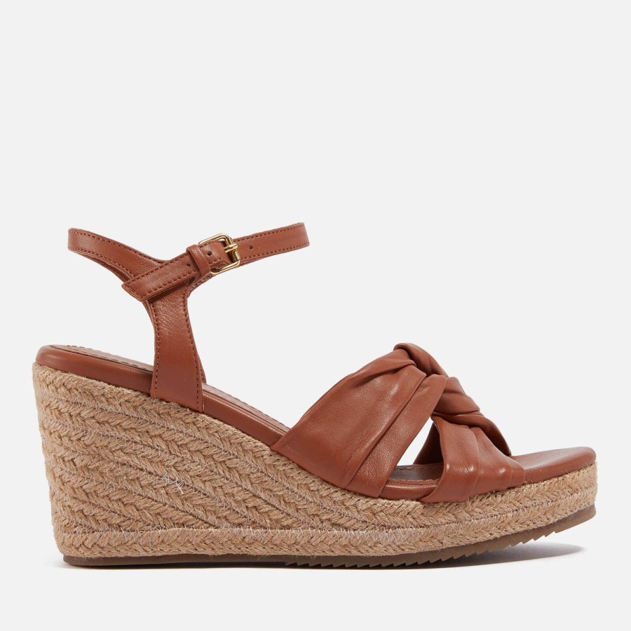 Footwear Ted Baker Espadrilles | Ted Baker Women'S Carda Leather Wedged Espadrilles